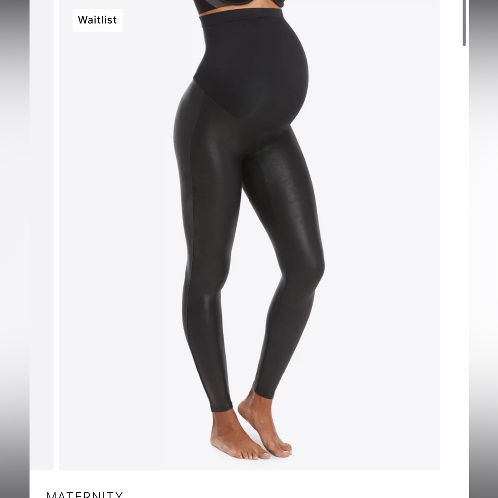 Spanx Mama Faux Leather Leggings